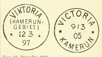 Picture 8 of 14 from Die postfreimarken und die entwertungen der deutschen postanstalten in den schutzgebieten und im auslande (1908), leaf 87