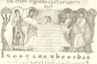 An illustration from Die Regensburger Buchmalerei des X. und XI. Jahrhunderts, Studien zur Geschichte der deutschen Malerei des frühen Mittelalters (1901)