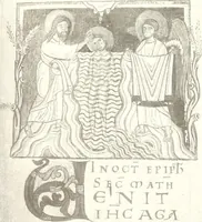 An illustration from Die Regensburger Buchmalerei des X. und XI. Jahrhunderts, Studien zur Geschichte der deutschen Malerei des frühen Mittelalters (1901)