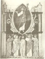 An illustration from Die Regensburger Buchmalerei des X. und XI. Jahrhunderts, Studien zur Geschichte der deutschen Malerei des frühen Mittelalters (1901)