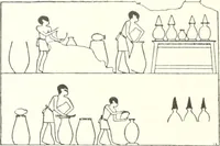 An illustration from Die Reliefs und Malereien des mittleren Reiches (VII.-XVII. Dynastie, ca. 2475-1580 v. Chr.) : Material zur agyptischen Kulturgeschichte (1922)