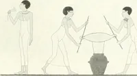 An illustration from Die Reliefs und Malereien des mittleren Reiches (VII.-XVII. Dynastie, ca. 2475-1580 v. Chr.) : Material zur agyptischen Kulturgeschichte (1922)