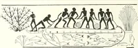 An illustration from Die Reliefs und Malereien des mittleren Reiches (VII.-XVII. Dynastie, ca. 2475-1580 v. Chr.) : Material zur agyptischen Kulturgeschichte (1922)