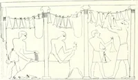An illustration from Die Reliefs und Malereien des mittleren Reiches (VII.-XVII. Dynastie, ca. 2475-1580 v. Chr.) : Material zur agyptischen Kulturgeschichte (1922)