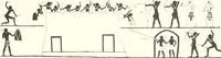 An illustration from Die Reliefs und Malereien des mittleren Reiches (VII.-XVII. Dynastie, ca. 2475-1580 v. Chr.) : Material zur agyptischen Kulturgeschichte (1922)