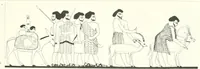 An illustration from Die Reliefs und Malereien des mittleren Reiches (VII.-XVII. Dynastie, ca. 2475-1580 v. Chr.) : Material zur agyptischen Kulturgeschichte (1922)