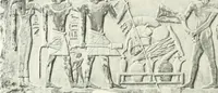 An illustration from Die Reliefs und Malereien des mittleren Reiches (VII.-XVII. Dynastie, ca. 2475-1580 v. Chr.) : Material zur agyptischen Kulturgeschichte (1922)