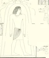 An illustration from Die Reliefs und Malereien des mittleren Reiches (VII.-XVII. Dynastie, ca. 2475-1580 v. Chr.) : Material zur agyptischen Kulturgeschichte (1922)