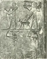 An illustration from Die Reliefs und Malereien des mittleren Reiches (VII.-XVII. Dynastie, ca. 2475-1580 v. Chr.) : Material zur agyptischen Kulturgeschichte (1922)