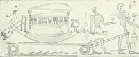An illustration from Die Reliefs und Malereien des mittleren Reiches (VII.-XVII. Dynastie, ca. 2475-1580 v. Chr.) : Material zur agyptischen Kulturgeschichte (1922)