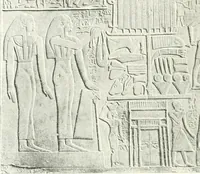An illustration from Die Reliefs und Malereien des mittleren Reiches (VII.-XVII. Dynastie, ca. 2475-1580 v. Chr.) : Material zur agyptischen Kulturgeschichte (1922)