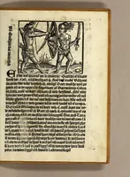 Picture 4 of 5 from Die reyse va[n] Lissebone om te vare[n]na obs[em?] eyela[n]dt Naguarir in groot Indien gheleghen voor bi Callicuten en[n] Gutschi[n] dair dye stapel is vander specerie[n] daer ons wonderlijcke di[n]ge[n] wed[er?]uarem zy[n]. en[n] dair wijveel ghesie[n] hebbe[n], als hier nd ghescreue[n] staet (1508), leaf 13