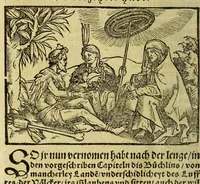 Picture 28 of 36 from Die ritterliche vnnd lobwirdige Reyss, des gestrengen vnd vber all ander weit erfarne Ritter, vnnd Landtfahrer, Herrn Ludovico Vartomans von Bolonia, sagend von den Landen Egypto, Syria, von beiden Arabia, Persia, India, vnd Ethiopia . (1548), leaf 184
