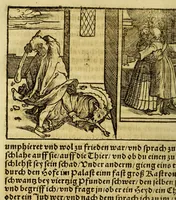 An illustration from Die ritterliche vnnd lobwirdige Reyss, des gestrengen vnd vber all ander weit erfarne Ritter, vnnd Landtfahrer, Herrn Ludovico Vartomans von Bolonia, sagend von den Landen Egypto, Syria, von beiden Arabia, Persia, India, vnd Ethiopia . (1548)