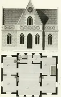 An illustration from Die schöne Landbaukunst, oder, Neue Ideen und Vorschriften zu Landgebäuden, Landhäusern und Oekonomie-Gebäuden im gefälligen : Ideen zu Gebäuden für öffentliche und Privatbelustigungen, ingleichen zu Gebäuden im ernsthaftern aber edlen Style, in Grundrissen, Aufrissen und Durchschnitten (1798)
