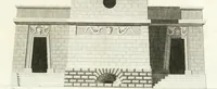 An illustration from Die schöne Landbaukunst, oder, Neue Ideen und Vorschriften zu Landgebäuden, Landhäusern und Oekonomie-Gebäuden im gefälligen : Ideen zu Gebäuden für öffentliche und Privatbelustigungen, ingleichen zu Gebäuden im ernsthaftern aber edlen Style, in Grundrissen, Aufrissen und Durchschnitten (1798)