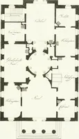 An illustration from Die schöne Landbaukunst, oder, Neue Ideen und Vorschriften zu Landgebäuden, Landhäusern und Oekonomie-Gebäuden im gefälligen : Ideen zu Gebäuden für öffentliche und Privatbelustigungen, ingleichen zu Gebäuden im ernsthaftern aber edlen Style, in Grundrissen, Aufrissen und Durchschnitten (1798)