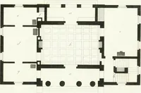 An illustration from Die schöne Landbaukunst, oder, Neue Ideen und Vorschriften zu Landgebäuden, Landhäusern und Oekonomie-Gebäuden im gefälligen : Ideen zu Gebäuden für öffentliche und Privatbelustigungen, ingleichen zu Gebäuden im ernsthaftern aber edlen Style, in Grundrissen, Aufrissen und Durchschnitten (1798)