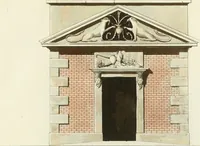 Picture 14 of 18 from Die schöne Landbaukunst, oder, Neue Ideen und Vorschriften zu Landgebäuden, Landhäusern und Oekonomie-Gebäuden im gefälligen : Ideen zu Gebäuden für öffentliche und Privatbelustigungen, ingleichen zu Gebäuden im ernsthaftern aber edlen Style, in Grundrissen, Aufrissen und Durchschnitten (1798), leaf 50