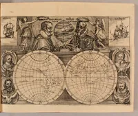 An illustration from Die sechtzehende Schifffahrt. Das ist: Journal, oder Beschreibung der wunderbaren Reise Wilhelm Schouten auss Hollandt, im Jahr 1615. 16. vnd 17. : Darinnen er eine neuwe Durchfahrt neben dem Freto Magellanico, welche bisshero noch vnbekannt gewesen, in die Suyd See entdeckt. Beneben Erzehlung, was für Land, Insuln, Leut, allda gefunden, vnd sich sonstan auff der Reise in der Suyd See zugetragen. Mit schönen Land Charten, vnd Kupfferstück erklärt (1619)