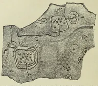 An illustration from Die Trojaburgen Nordeuropas : ihr Zusammenhang mit der indogermanischen Trojasage von der entführten und gefangenen Sonnenfrau (Syrith, Brunhild, Ariadne, Helena) : den Trojaspielen, Schwert- und Labyrinthtänzen zur Feier ihrer Lenzbefreiung (1893)