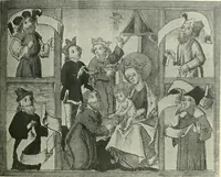 An illustration from Die typologischen Bilderkreise des Mittelalters in Österreich (1904)
