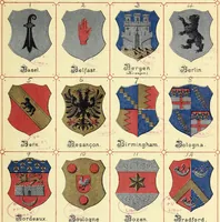 An illustration from Die Wappen der wichtigsten städte Europa's in chromolithographischen abbildungen (1902)