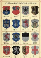 An illustration from Die Wappen der wichtigsten städte Europa's in chromolithographischen abbildungen (1902)