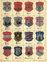 An illustration from Die Wappen der wichtigsten städte Europa's in chromolithographischen abbildungen (1902)
