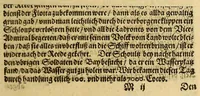 An illustration from Die zwey vnd zwäntzigste Schiffart das ist Historische Eygentliche Beschreibung der gewaltigen, mächtigen Schiffahrt, so vnder dem Admiral Iacob l'Hermite im 1623. 1624. 1625. vnd 1626. Jahr vmb die gantzen Welt beschehen. : Darinn aussführlichen von Adolph Deckern von Strassburg, der dieser Reyss eygner Person beygewohnt, Erzehlt wird, was sich bey solcher vontag zu Tag Merckwürdiges zugetragen vnd vorgangen. Mit vnterschiedlichen Kupfferstücken gezieret (1630)