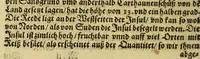 An illustration from Die zwey vnd zwäntzigste Schiffart das ist Historische Eygentliche Beschreibung der gewaltigen, mächtigen Schiffahrt, so vnder dem Admiral Iacob l'Hermite im 1623. 1624. 1625. vnd 1626. Jahr vmb die gantzen Welt beschehen. : Darinn aussführlichen von Adolph Deckern von Strassburg, der dieser Reyss eygner Person beygewohnt, Erzehlt wird, was sich bey solcher vontag zu Tag Merckwürdiges zugetragen vnd vorgangen. Mit vnterschiedlichen Kupfferstücken gezieret (1630)