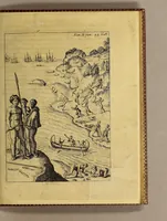 An illustration from Die zwey vnd zwäntzigste Schiffart das ist Historische Eygentliche Beschreibung der gewaltigen, mächtigen Schiffahrt, so vnder dem Admiral Iacob l'Hermite im 1623. 1624. 1625. vnd 1626. Jahr vmb die gantzen Welt beschehen. : Darinn aussführlichen von Adolph Deckern von Strassburg, der dieser Reyss eygner Person beygewohnt, Erzehlt wird, was sich bey solcher vontag zu Tag Merckwürdiges zugetragen vnd vorgangen. Mit vnterschiedlichen Kupfferstücken gezieret (1630)
