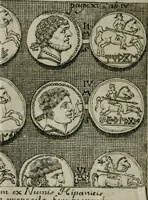 An illustration from Difesa dell' alfabeto degli antichi Toscani pubblicato nel MDCCXXXVII dall' autore del Museo etrusco : disapprovato dall' illustrissimo sig. marchese Scipione Maffei nel tomo V. delle sue Osservazioni letterarie, date in luce in Verona : con tavole e figure (1742)