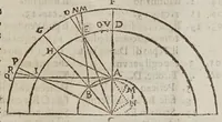 An illustration from Difesa di Scipione Chiaramonti da Cesena al svo Antiticone : e libro delle tre nuoue stelle dall'oppositioni dell'avtore de' due massimi sistemi tolemaico, e copernicano. Nella qvale si sostiene, che la nuoua stella del 72. non fù celeste: si difende Arist. ne' suoi principali dogmi del cielo: si rifiutano i principij della nuoua filosofia, e l'addotto in difesa, e proua del sistema copernicano. -- (1633)
