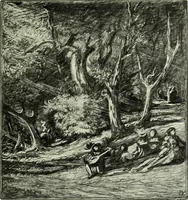 An illustration from The digressions of V., written for his own fun and that of his friends (1910)
