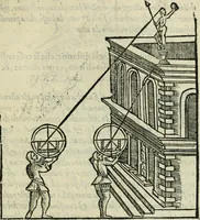 An illustration from Del modo di misvrare : le distantie, le superficie, i corpi, le piante, le prouincie, le prospettiue, & tutte le altre cose terrene, che possono occurrere a gli huomini, secondo le vere regole d'Euclide, & de gli altri piu lodati scrittori (1589)