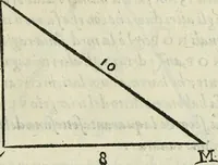 An illustration from Del modo di misvrare : le distantie, le superficie, i corpi, le piante, le prouincie, le prospettiue, & tutte le altre cose terrene, che possono occurrere a gli huomini, secondo le vere regole d'Euclide, & de gli altri piu lodati scrittori (1589)