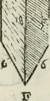 An illustration from Del modo di misvrare : le distantie, le superficie, i corpi, le piante, le prouincie, le prospettiue, & tutte le altre cose terrene, che possono occurrere a gli huomini, secondo le vere regole d'Euclide, & de gli altri piu lodati scrittori (1589)