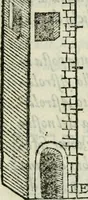 An illustration from Del modo di misvrare : le distantie, le superficie, i corpi, le piante, le prouincie, le prospettiue, & tutte le altre cose terrene, che possono occurrere a gli huomini, secondo le vere regole d'Euclide, & de gli altri piu lodati scrittori (1589)