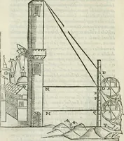 An illustration from Del modo di misvrare : le distantie, le superficie, i corpi, le piante, le prouincie, le prospettiue, & tutte le altre cose terrene, che possono occurrere a gli huomini, secondo le vere regole d'Euclide, & de gli altri piu lodati scrittori (1589)