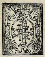 An illustration from Di Nicolao Granvcci di Lvcca l'eremita, la carcere, e'l diporto : opera nella quale si contengano nouelle & altre cose morali : con vn breve compendio de' fatti più notabili de' turchi sin' a tutto l'anno 1566 : la vita del Tambvrlano, di Scanderbeg, l'origine de' Cauallieri Hospitalari di Gierusalen, & la descrittione dell'isola di Malta .. (1569)