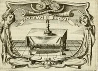 An illustration from D. Ioannis de Solorzano Pereira ... Emblemata centum, regio politica : ligneis laminis affabre caelata, vividisque et limitatis carminibus explicata, & singularibus commentarijs affatim illustrata : quibus, quicquid ad regum institutionem, et rectam reip. administrationem conducere & pertinere videtur, summo studio disseritur ... : cum quadruplici indice absolutissimo .. (1653)