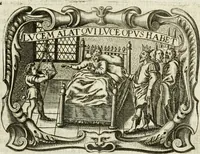 An illustration from D. Ioannis de Solorzano Pereira ... Emblemata centum, regio politica : ligneis laminis affabre caelata, vividisque et limitatis carminibus explicata, & singularibus commentarijs affatim illustrata : quibus, quicquid ad regum institutionem, et rectam reip. administrationem conducere & pertinere videtur, summo studio disseritur ... : cum quadruplici indice absolutissimo .. (1653)