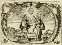 An illustration from D. Ioannis de Solorzano Pereira ... Emblemata centum, regio politica : ligneis laminis affabre caelata, vividisque et limitatis carminibus explicata, & singularibus commentarijs affatim illustrata : quibus, quicquid ad regum institutionem, et rectam reip. administrationem conducere & pertinere videtur, summo studio disseritur ... : cum quadruplici indice absolutissimo .. (1653)