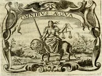 Picture 126 of 193 from D. Ioannis de Solorzano Pereira ... Emblemata centum, regio politica : ligneis laminis affabre caelata, vividisque et limitatis carminibus explicata, & singularibus commentarijs affatim illustrata : quibus, quicquid ad regum institutionem, et rectam reip. administrationem conducere & pertinere videtur, summo studio disseritur ... : cum quadruplici indice absolutissimo .. (1653), leaf 564