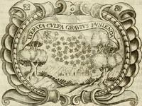 An illustration from D. Ioannis de Solorzano Pereira ... Emblemata centum, regio politica : ligneis laminis affabre caelata, vividisque et limitatis carminibus explicata, & singularibus commentarijs affatim illustrata : quibus, quicquid ad regum institutionem, et rectam reip. administrationem conducere & pertinere videtur, summo studio disseritur ... : cum quadruplici indice absolutissimo .. (1653)