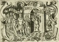 An illustration from D. Ioannis de Solorzano Pereira ... Emblemata centum, regio politica : ligneis laminis affabre caelata, vividisque et limitatis carminibus explicata, & singularibus commentarijs affatim illustrata : quibus, quicquid ad regum institutionem, et rectam reip. administrationem conducere & pertinere videtur, summo studio disseritur ... : cum quadruplici indice absolutissimo .. (1653)