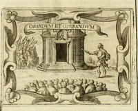 Picture 183 of 193 from D. Ioannis de Solorzano Pereira ... Emblemata centum, regio politica : ligneis laminis affabre caelata, vividisque et limitatis carminibus explicata, & singularibus commentarijs affatim illustrata : quibus, quicquid ad regum institutionem, et rectam reip. administrationem conducere & pertinere videtur, summo studio disseritur ... : cum quadruplici indice absolutissimo .. (1653), leaf 849