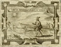Picture 186 of 193 from D. Ioannis de Solorzano Pereira ... Emblemata centum, regio politica : ligneis laminis affabre caelata, vividisque et limitatis carminibus explicata, & singularibus commentarijs affatim illustrata : quibus, quicquid ad regum institutionem, et rectam reip. administrationem conducere & pertinere videtur, summo studio disseritur ... : cum quadruplici indice absolutissimo .. (1653), leaf 862