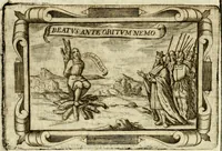 Picture 189 of 193 from D. Ioannis de Solorzano Pereira ... Emblemata centum, regio politica : ligneis laminis affabre caelata, vividisque et limitatis carminibus explicata, & singularibus commentarijs affatim illustrata : quibus, quicquid ad regum institutionem, et rectam reip. administrationem conducere & pertinere videtur, summo studio disseritur ... : cum quadruplici indice absolutissimo .. (1653), leaf 871